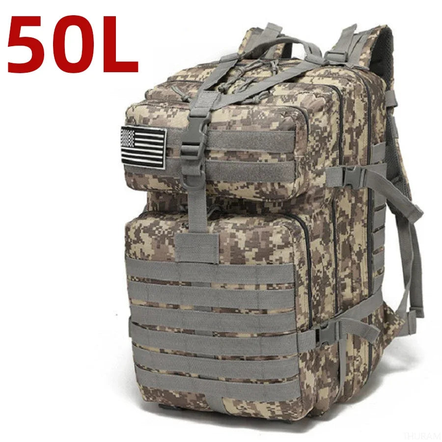 25L/50L Waterproof Tactical Hiking & Camping Backpack