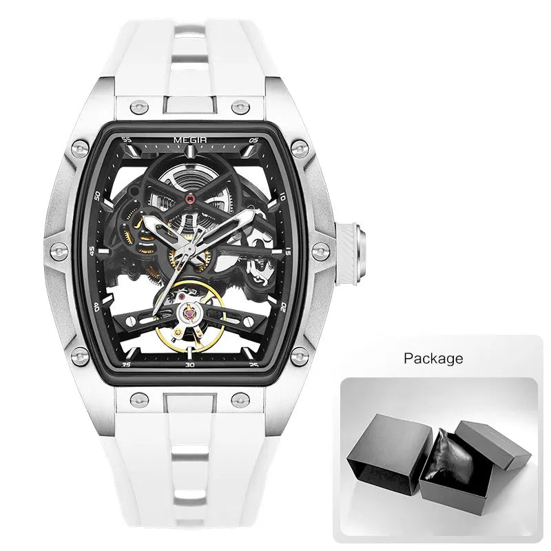 MEGIR 2242 Automatic Watch, Tonneau Dial