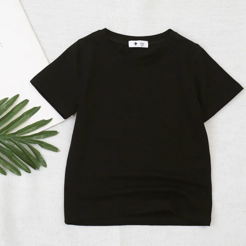 2-7T Toddler Kid Baby Boys Girls Clothes Summer Top Short Sleeve Cotton T Shirt Loose Infant Basic Tee Childrens Tshirt Outfits