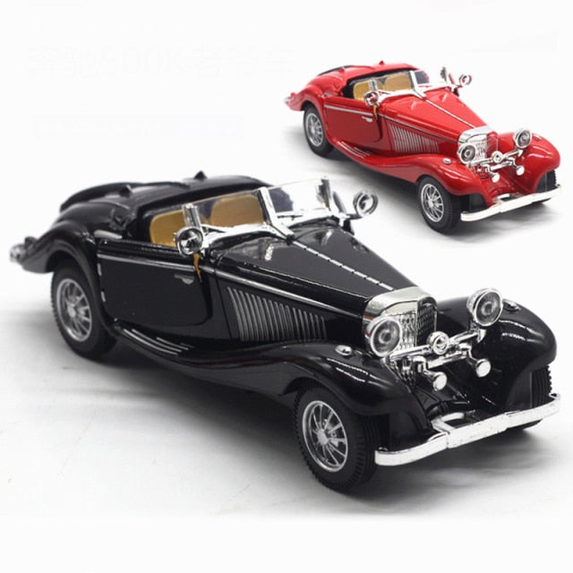 1:28 Children Alloy Pull Back Car Toys Retro Convertible Car Diecasts Toys Vehicles Models Collection Simulation Model TY0558 - PEGS & HANGERS PTY LTD