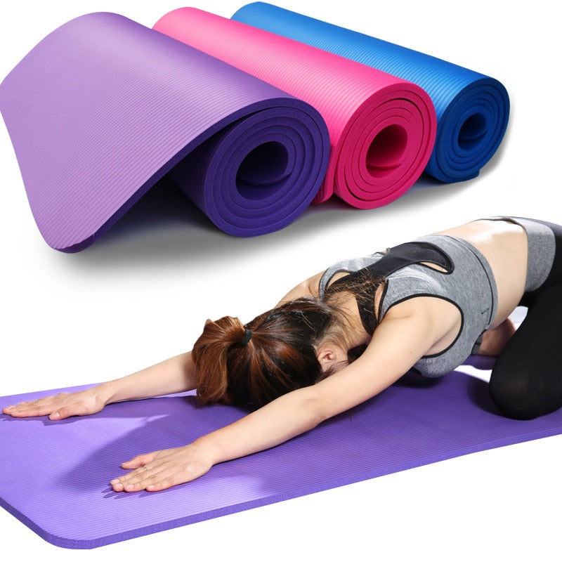 183cm*61cm NBR Yoga Mat Soft Beginner Non- slip Yoga Mat for Pilates Home Gym Yoga  Fitness Sports Outdoor Pads - PEGS & HANGERS PTY LTD