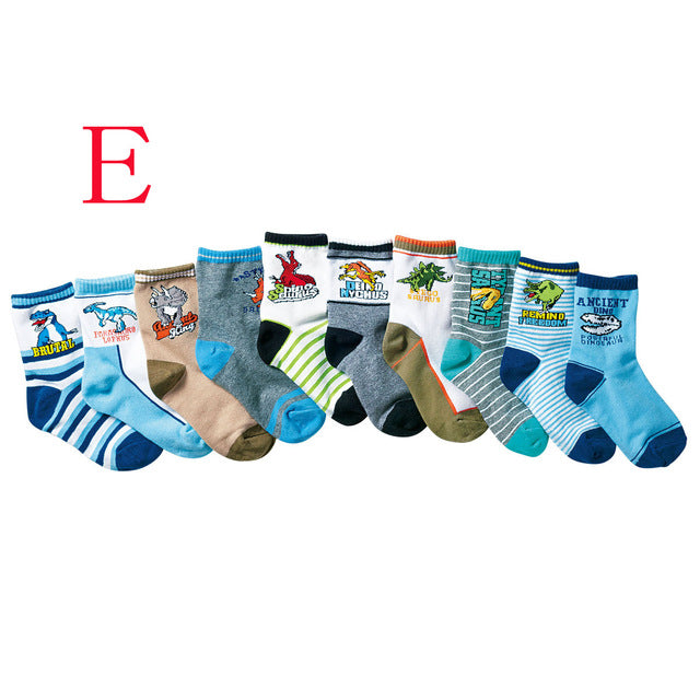 10 pairs / lot children boy socks kids 4-15 years old kids socks cartoon cotton children's socks high quality - PEGS & HANGERS PTY LTD