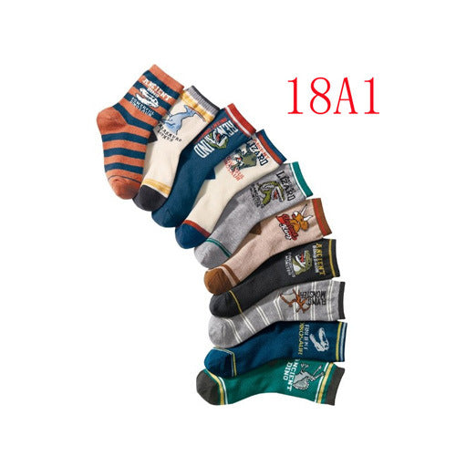 10 pairs / lot children boy socks kids 4-15 years old kids socks cartoon cotton children's socks high quality - PEGS & HANGERS PTY LTD