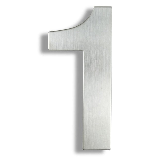 15cm House Number Sign #0-9 Huisnummer Outdoor Silver 6 inch.Door Numbers Plate Home Address Signage Numeros Casa Exterior Big - PEGS & HANGERS PTY LTD