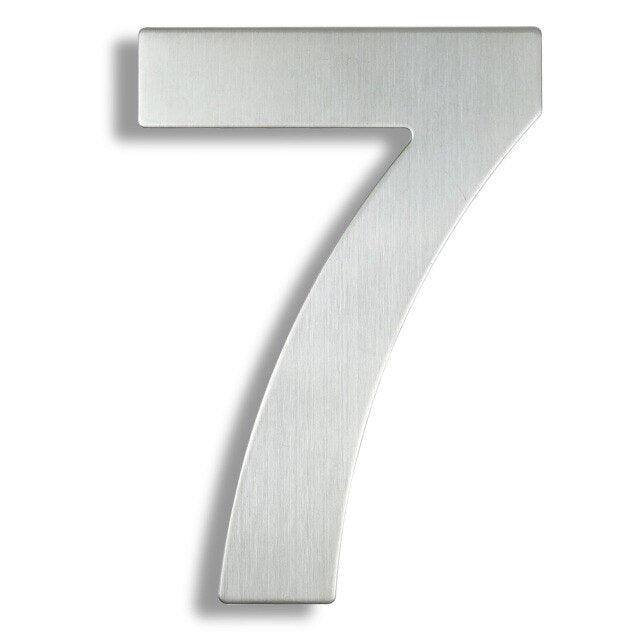 15cm House Number Sign #0-9 Huisnummer Outdoor Silver 6 inch.Door Numbers Plate Home Address Signage Numeros Casa Exterior Big - PEGS & HANGERS PTY LTD