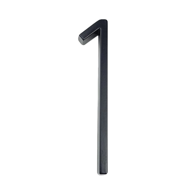 125mm Floating House Number Letters Big Modern Door Alphabet Home Outdoor 5 in.Black Numbers Address Plaque Dash Slash Sign #0-9 - PEGS & HANGERS PTY LTD