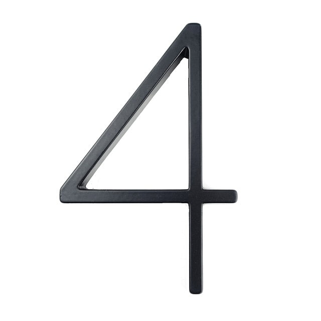 125mm Floating House Number Letters Big Modern Door Alphabet Home Outdoor 5 in.Black Numbers Address Plaque Dash Slash Sign #0-9 - PEGS & HANGERS PTY LTD