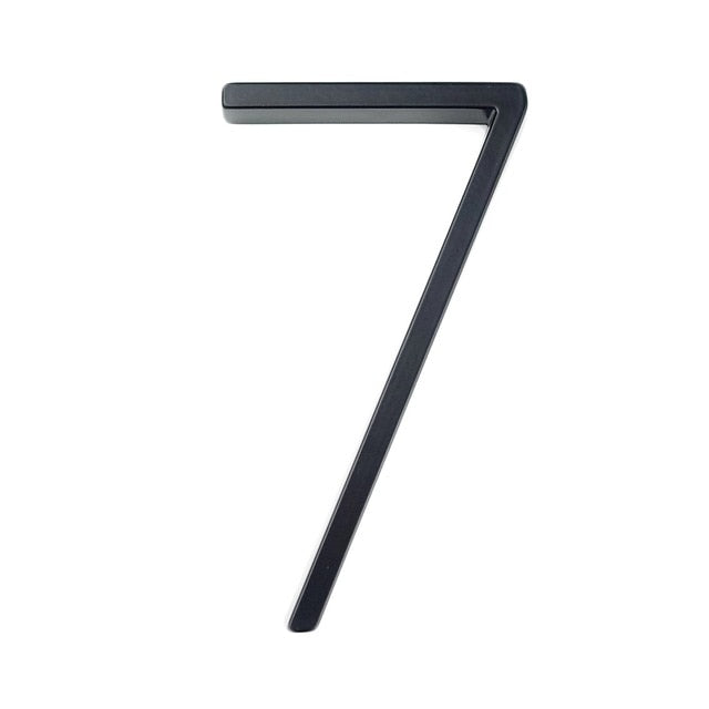 125mm Floating House Number Letters Big Modern Door Alphabet Home Outdoor 5 in.Black Numbers Address Plaque Dash Slash Sign #0-9 - PEGS & HANGERS PTY LTD