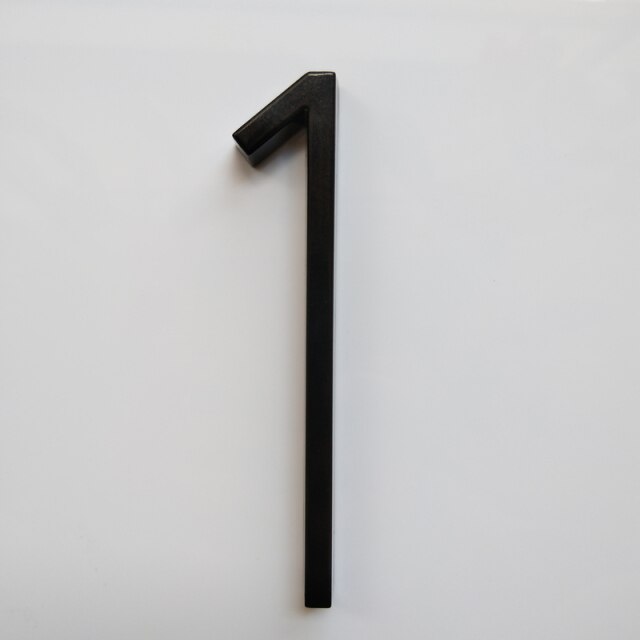 12cm Big 3D Modern House Number Door Home Address Numbers for House Number Digital Door Outdoor Sign Plates 5 Inch. #0-9 Black - PEGS & HANGERS PTY LTD