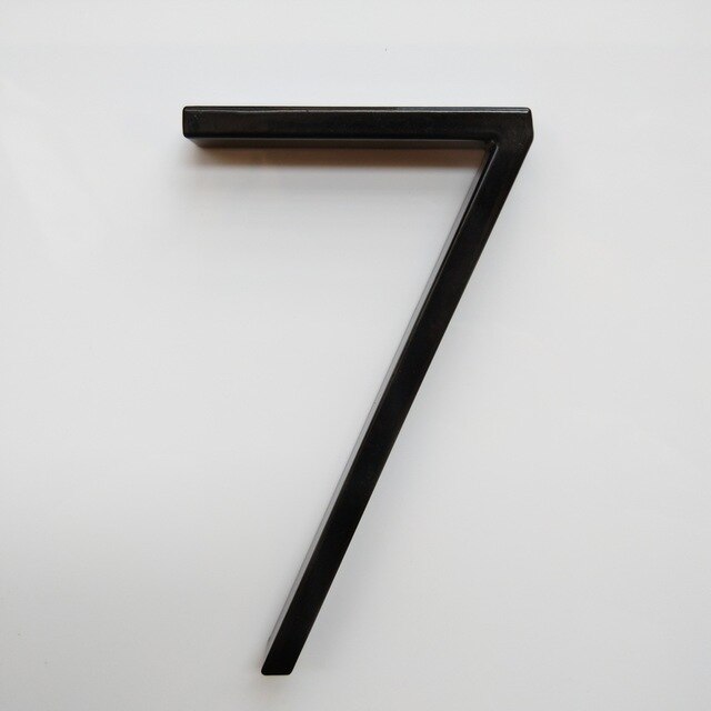 12cm Big 3D Modern House Number Door Home Address Numbers for House Number Digital Door Outdoor Sign Plates 5 Inch. #0-9 Black - PEGS & HANGERS PTY LTD