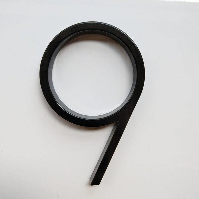 12cm Big 3D Modern House Number Door Home Address Numbers for House Number Digital Door Outdoor Sign Plates 5 Inch. #0-9 Black - PEGS & HANGERS PTY LTD