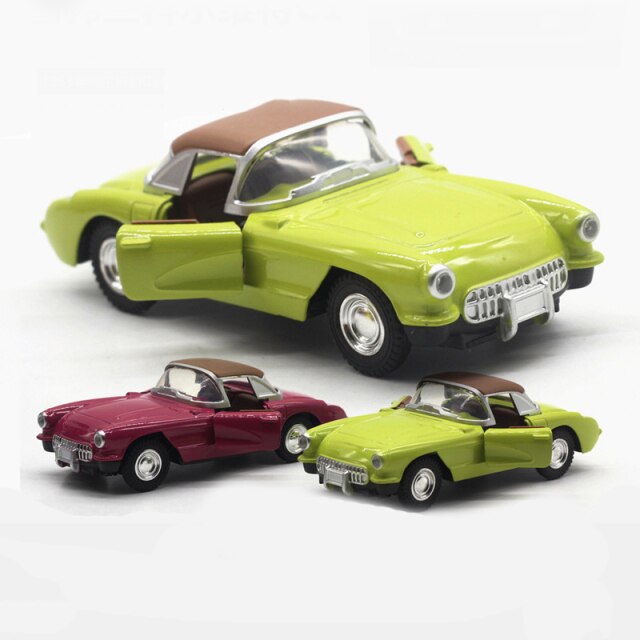 1:32 Alloy Pull Back Car Models High Simulation Music&Light Convertible Classic Car Metal Diecasts Toy Vehicle Open Doos TY0554 - PEGS & HANGERS PTY LTD