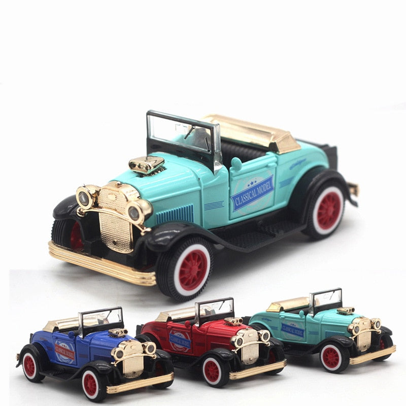 1:36 Alloy Classic Car Model Metal Pull Back Diecast Car Music&Light Toy High Simulation Model Toys for Children Kid Gift TY0546 - PEGS & HANGERS PTY LTD